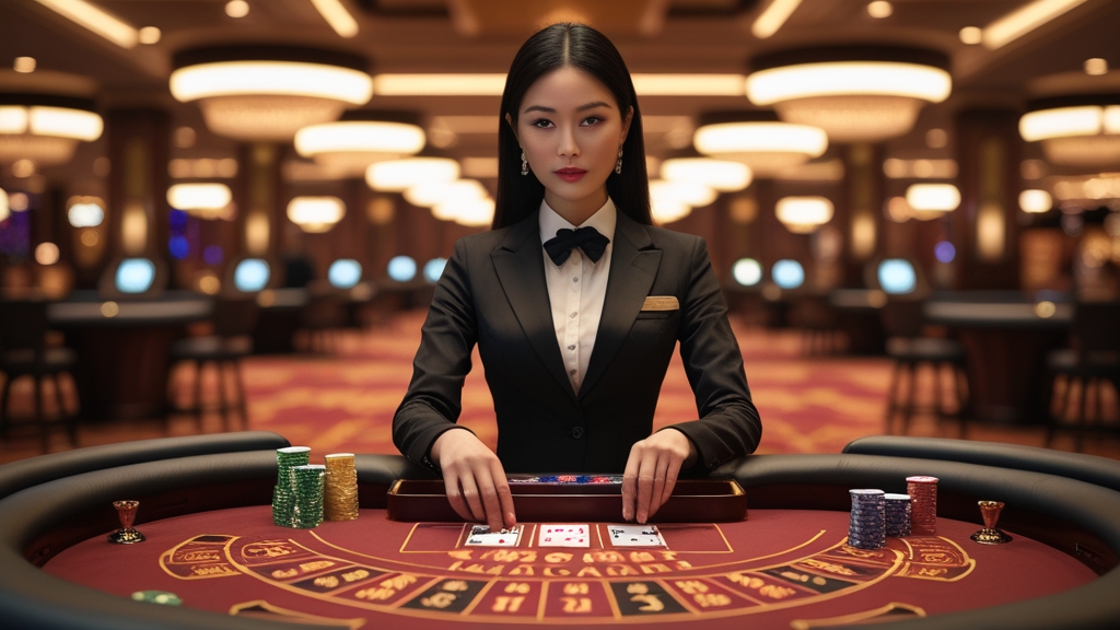 Sòng bài F168 dealer xinh đẹp baccarat